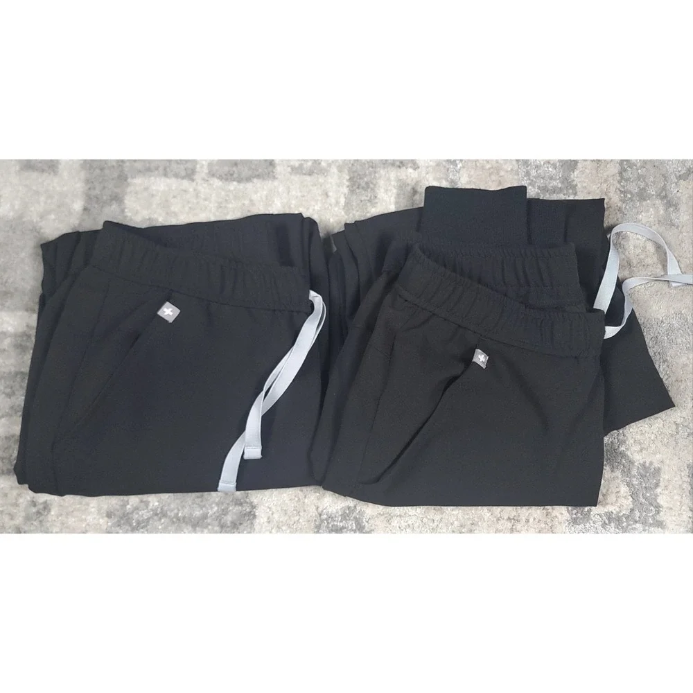 Figs‎ Med Scrubs Men's Black Joggers Technical Collection Sz SMALL LOT OF 2
